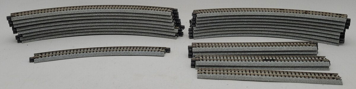 Kato N Assorted Straight & Curved Track #S186,R381-30,R315-45, R348-45 [23] EX