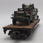 Menards 279-3384 O Gauge Army Flatcar w/ Half Track and Semi Tractor #19246 EX