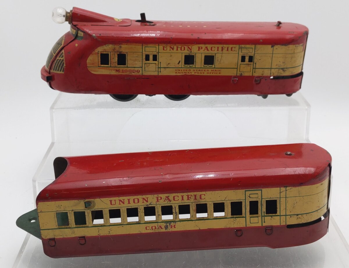 Marx M10000 Vintage O Gauge Union Pacific Streamline Diesel Locomotive Set VG