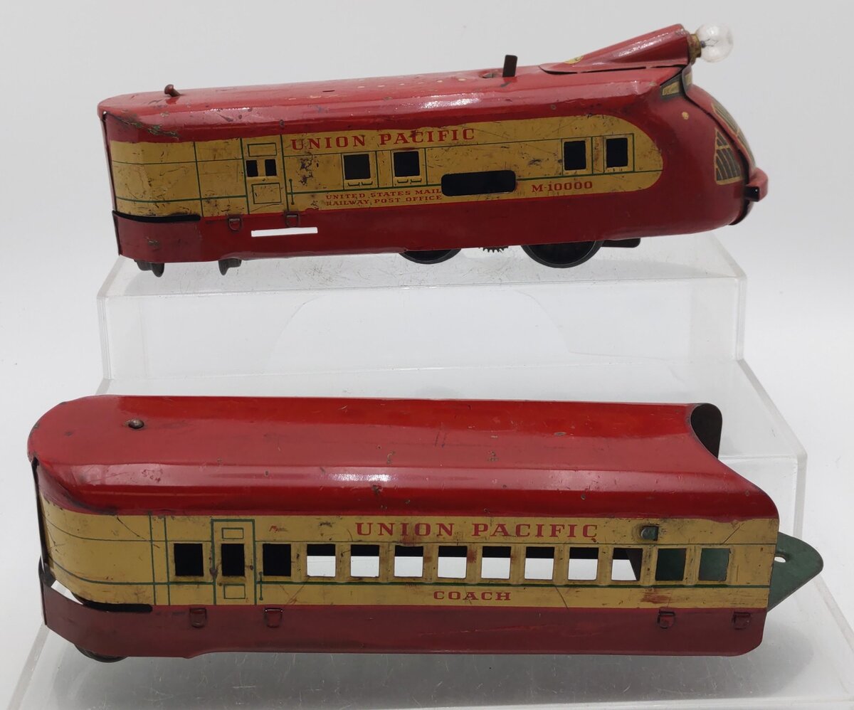 Marx M10000 Vintage O Gauge Union Pacific Streamline Diesel Locomotive Set VG