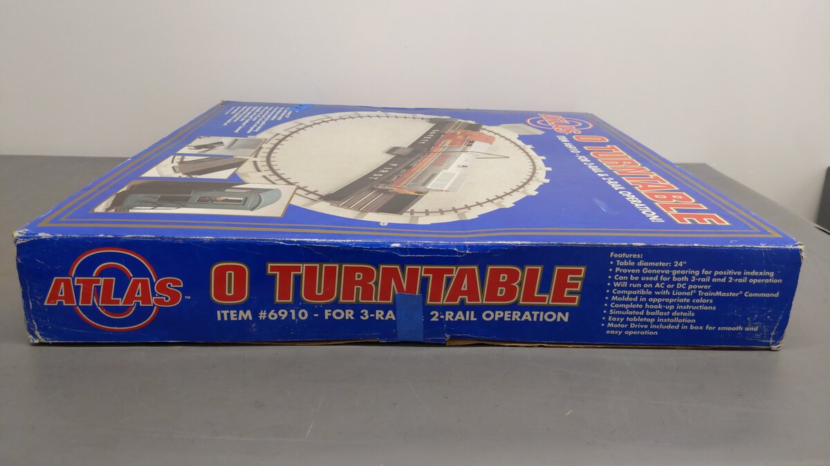 Atlas 6910 O Gauge Motorized 24 Inch Turntable EX/Box