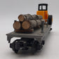 K-Line 6-21240 O Gauge Undecorated Flatcar w/Loader and Logs EX
