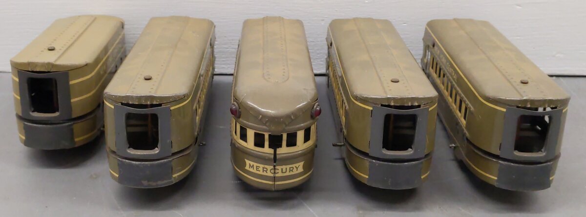 Marx Vintage O New York Central Mercury Passenger Cars VG