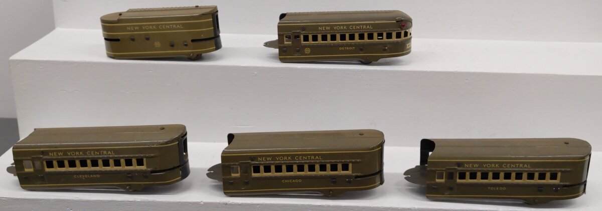 Marx Vintage O New York Central Mercury Passenger Cars VG