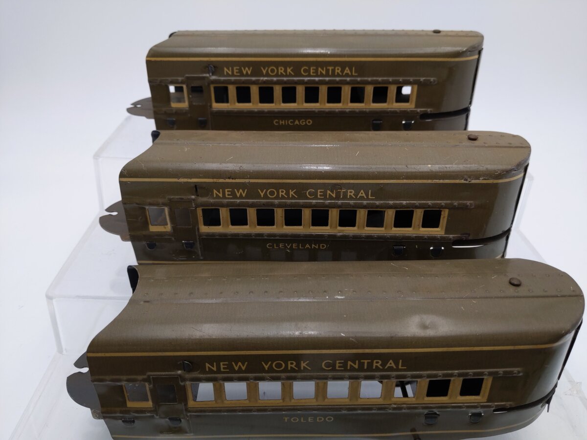 Marx Vintage O New York Central Mercury Passenger Cars VG