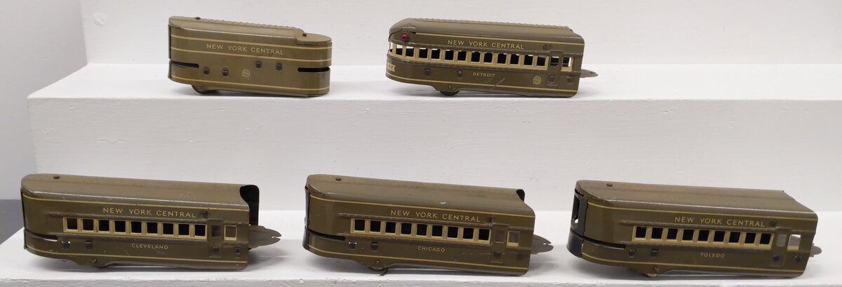 Marx Vintage O New York Central Mercury Passenger Cars VG