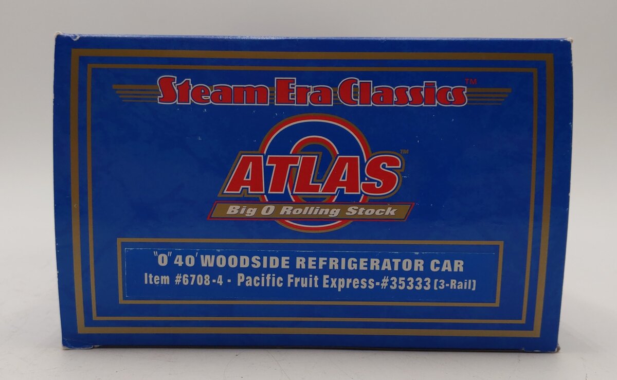 Atlas 6708-4 O Gauge Pacific Fruit Express Reefer Car #35333 3-Rail LN/Box