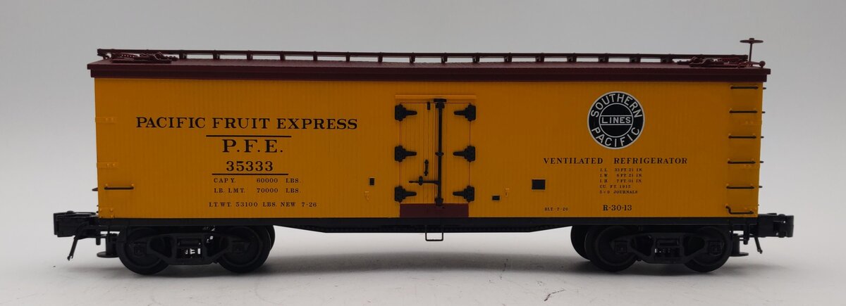 Atlas 6708-4 O Gauge Pacific Fruit Express Reefer Car #35333 3-Rail LN/Box