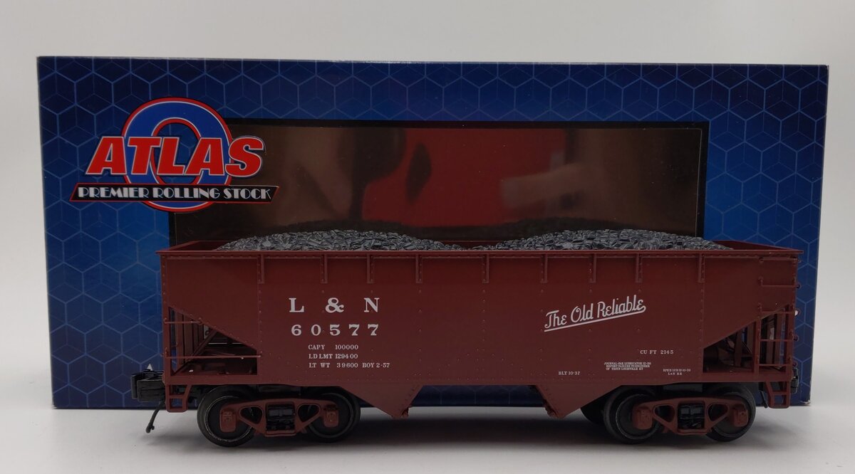Atlas 3001234-4 O Gauge Louisville & Nashville 2-Bay Hopper #60577 (3 Rail) LN/Box