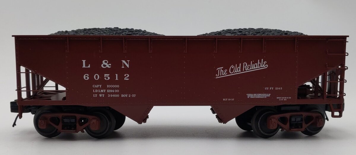 Atlas 3001234-1 O Gauge Louisville & Nashville 2-Bay Hopper #60512 (3 Rail) LN/Box