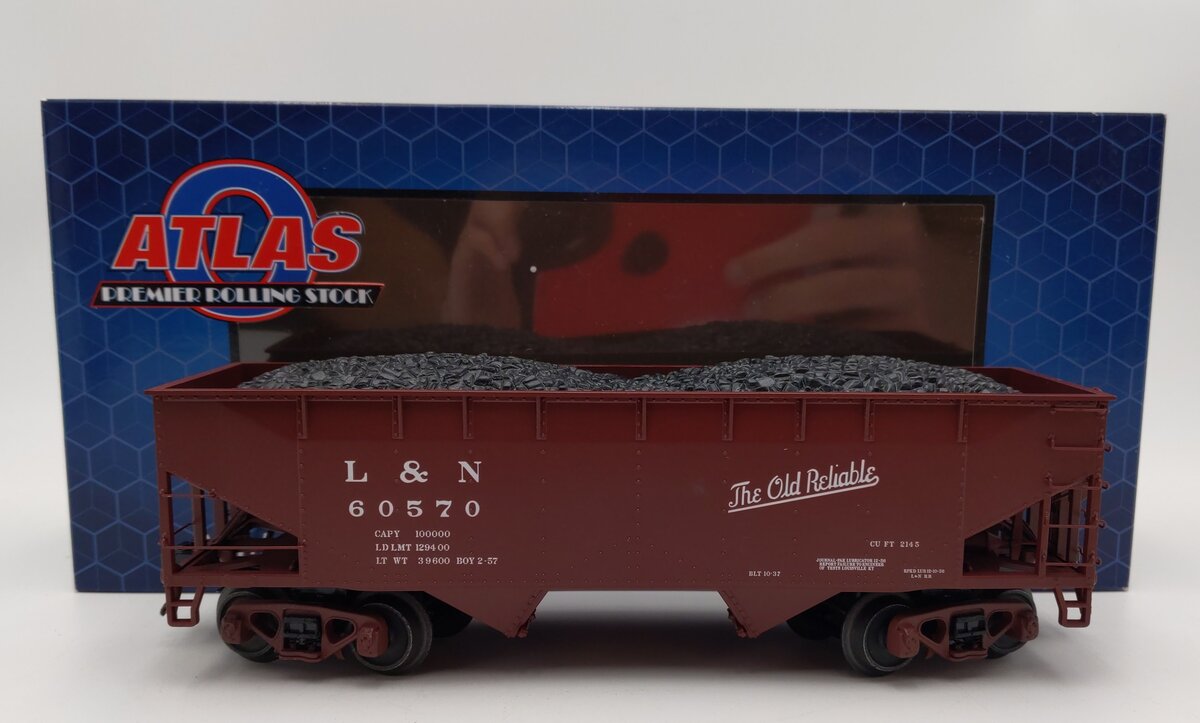 Atlas 3001234-2 O Gauge Louisville & Nashville 2-Bay Hopper #60570 (3 Rail) LN/Box