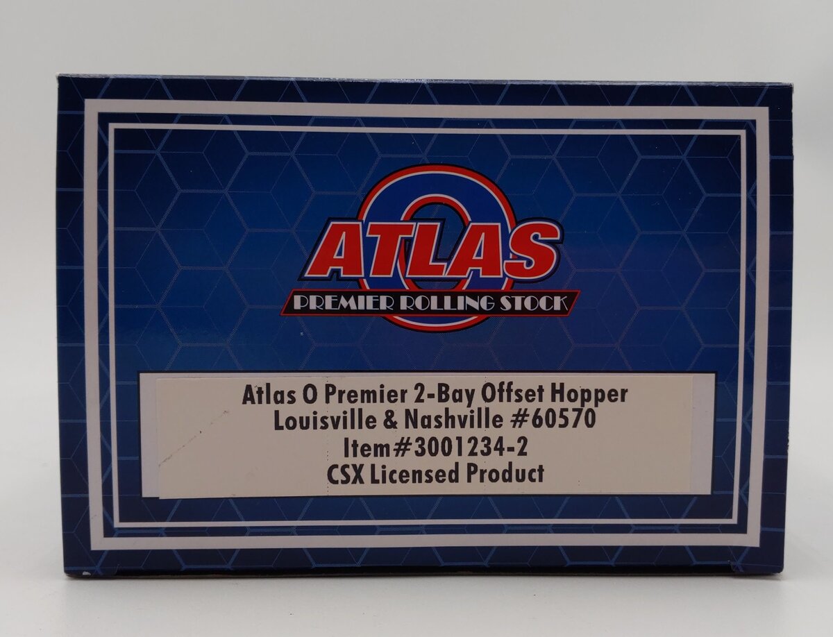 Atlas 3001234-2 O Gauge Louisville & Nashville 2-Bay Hopper #60570 (3 Rail) LN/Box