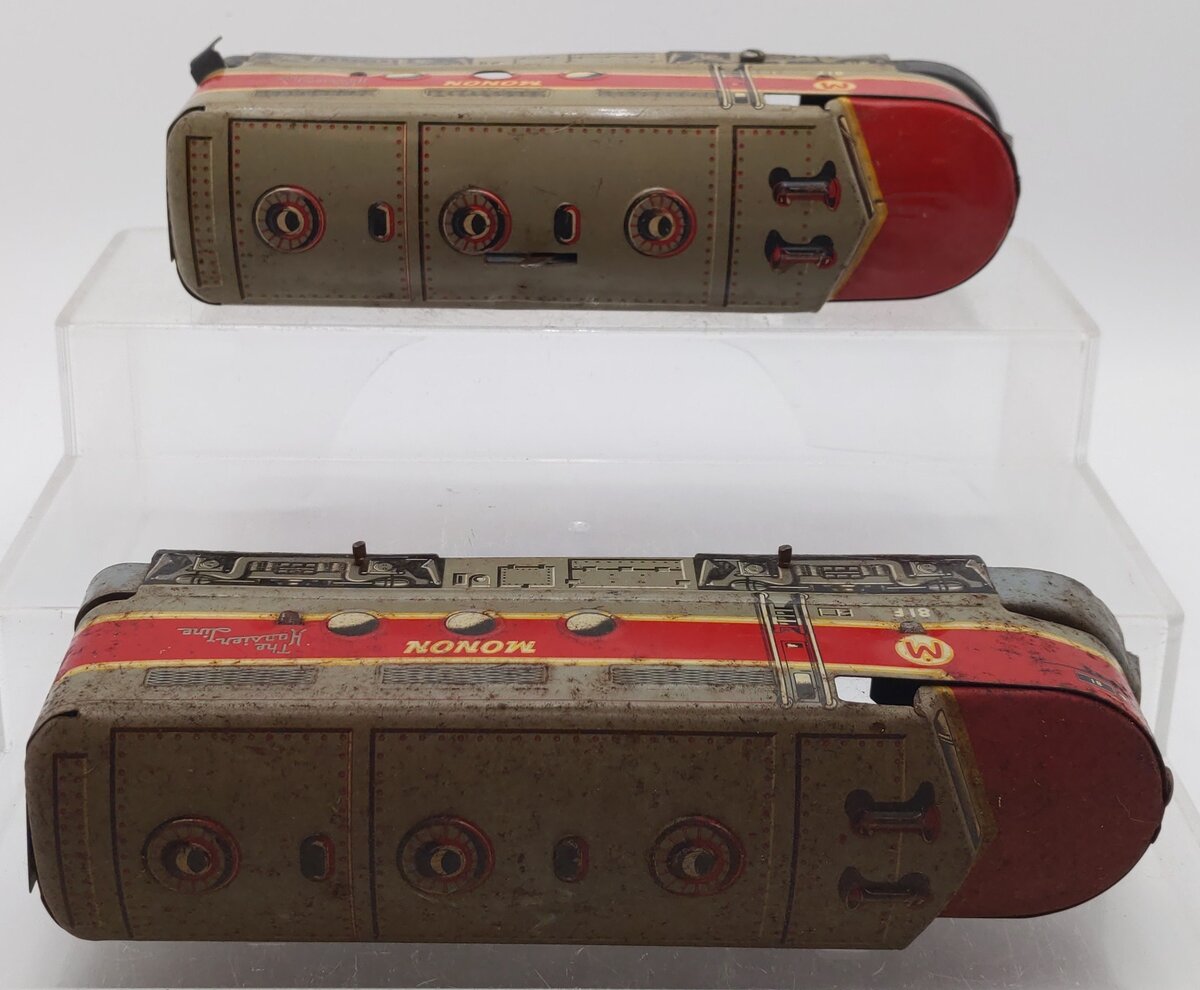 Marx 81F Vintage O Gauge Monon AA Wind UP Diesel Locomotive Set VG