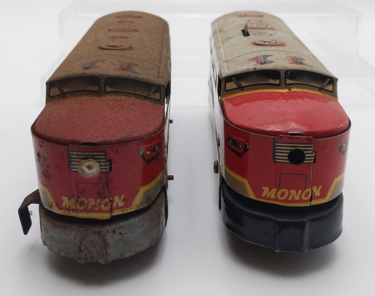 Marx 81F Vintage O Gauge Monon AA Wind UP Diesel Locomotive Set VG