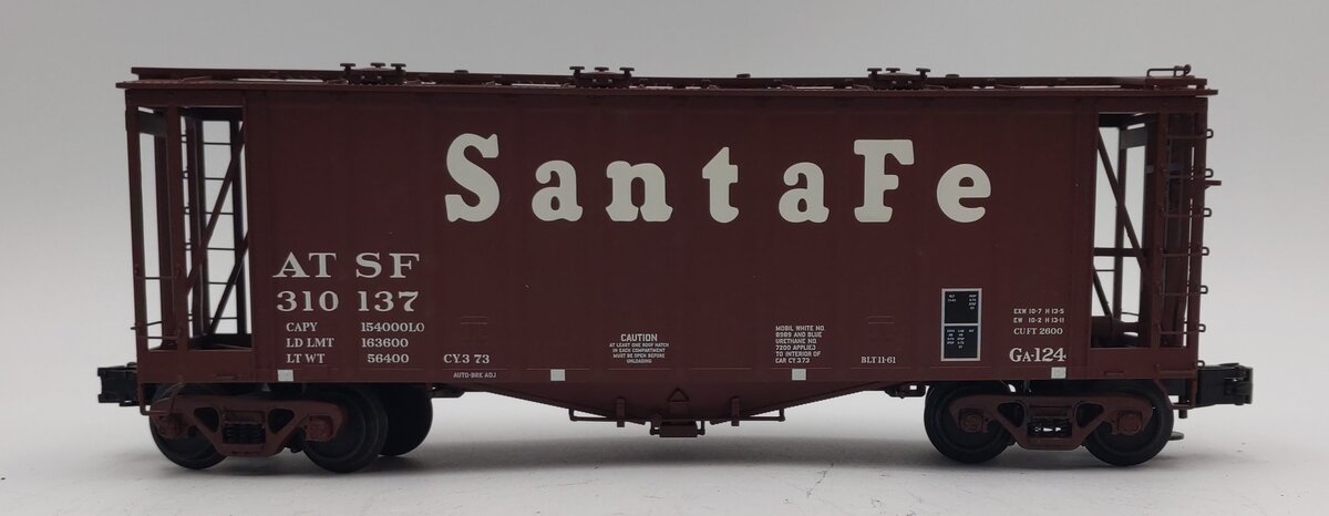 Atlas 6354-2 O Gauge Santa Fe GATX Airslide Covered Hopper Car #310137 (3-Rail) LN/Box
