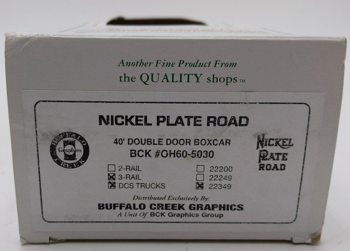 Crown BCK Graphics OH60-5030 O Nickel Plate Road 40' 3-Rail Boxcar #22349 LN/Box