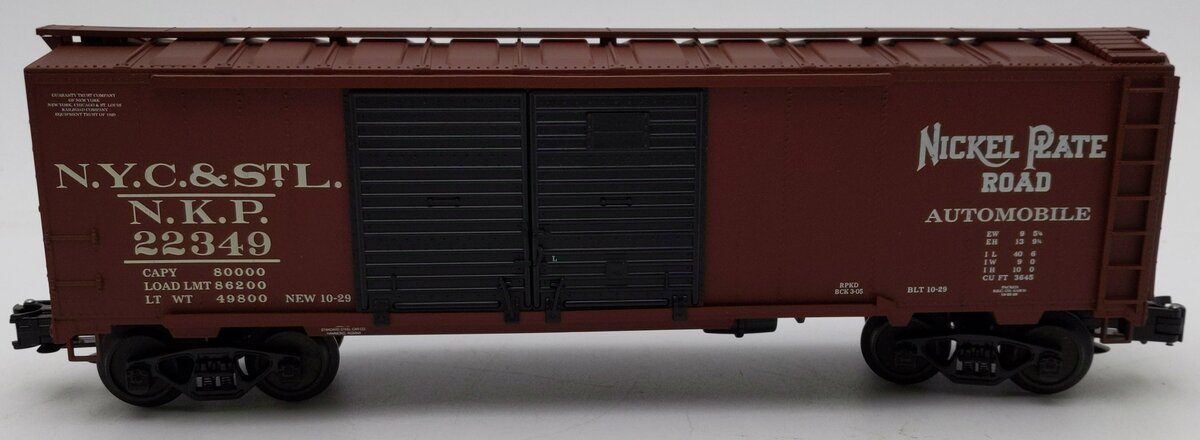 Crown BCK Graphics OH60-5030 O Nickel Plate Road 40' 3-Rail Boxcar #22349 LN/Box