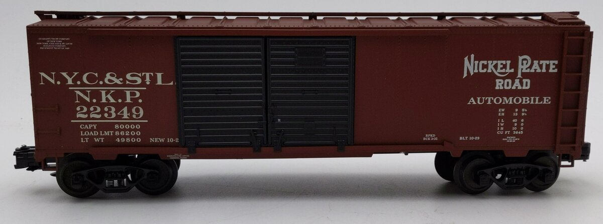 Crown BCK Graphics OH60-5030 O Nickel Plate Road 40' 3-Rail Boxcar #22349 LN/Box