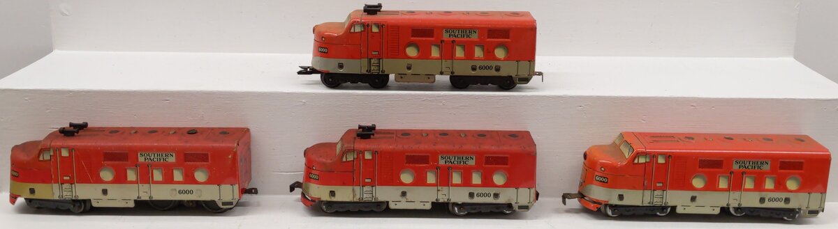 Marx O Gauge Vintage Southern Pacific Powered/Non Powered Diesel Locomotives [4] VG