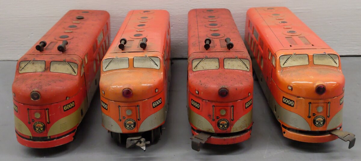 Marx O Gauge Vintage Southern Pacific Powered/Non Powered Diesel Locomotives [4] VG