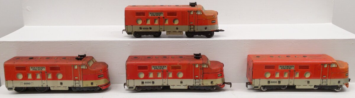 Marx O Gauge Vintage Southern Pacific Powered/Non Powered Diesel Locomotives [4] VG