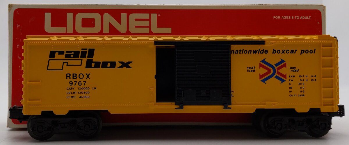 Lionel 6-9767 O Gauge Rail Box Boxcar EX/Box