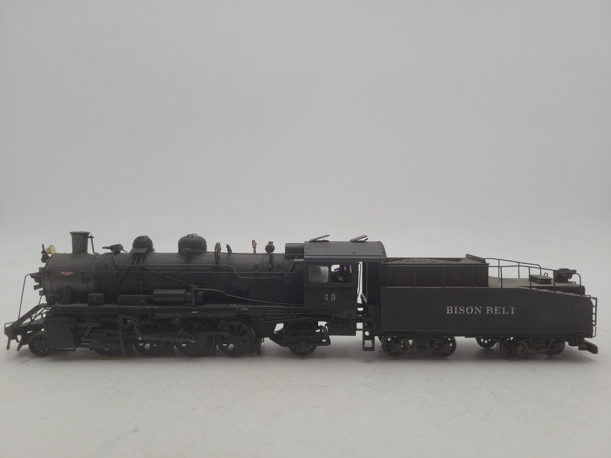 Bachmann HO Scale 2-8-2 CUSTOM Bison Belt Steam Locomotive & Tender #49