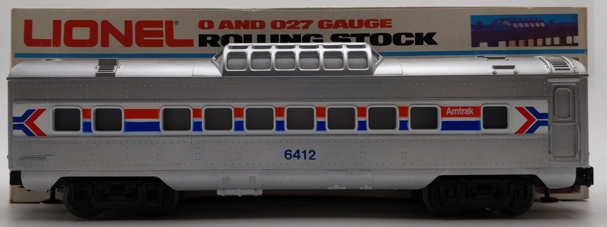 Lionel 6-6412 O Gauge Amtrak Vista Dome Passenger Car #6412 EX/Box