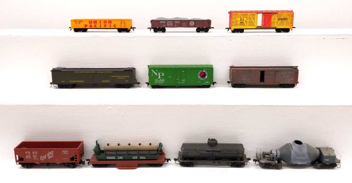 Athearn & Other HO Scale Assorted Freight Cars [10] VG