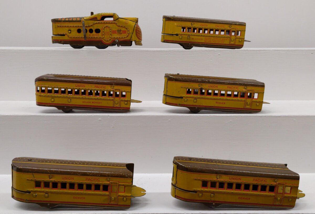Marx M10005 O Gauge Prewar Union Pacific Stream Line Passenger Train Set