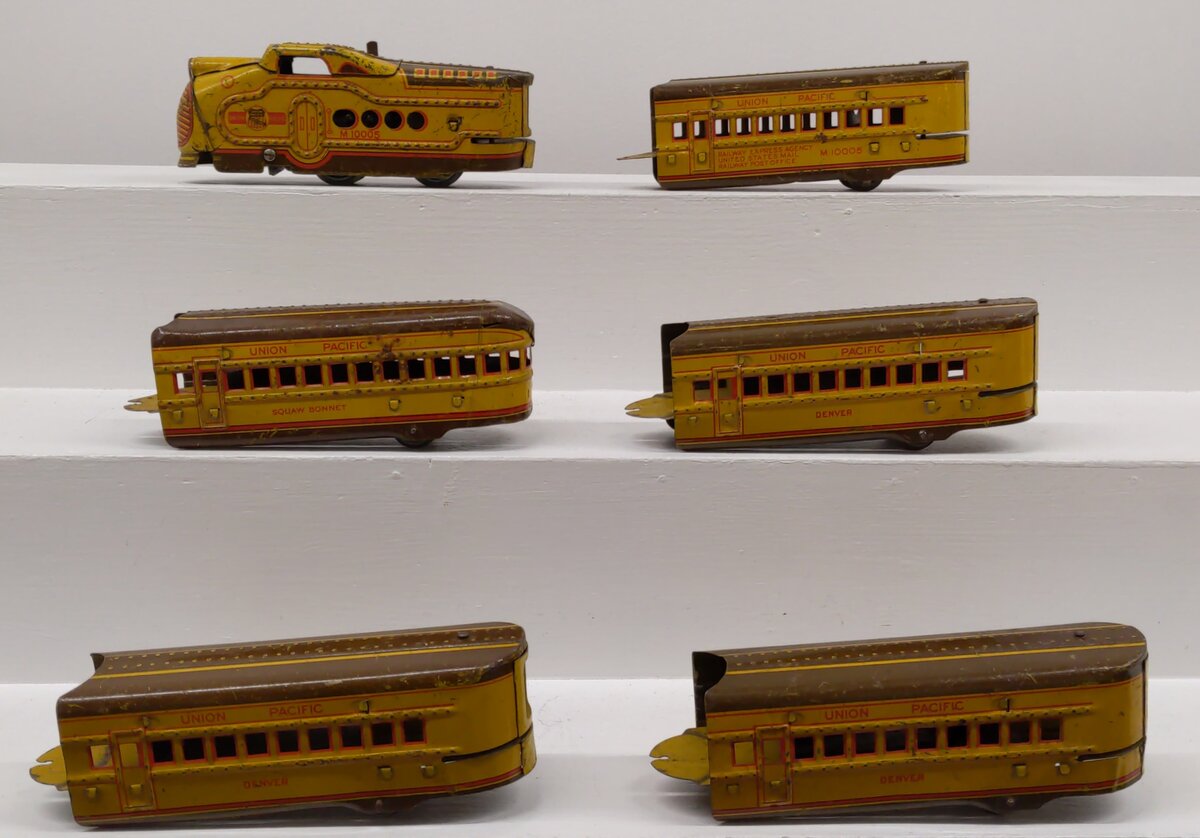 Marx M10005 O Gauge Prewar Union Pacific Stream Line Passenger Train Set