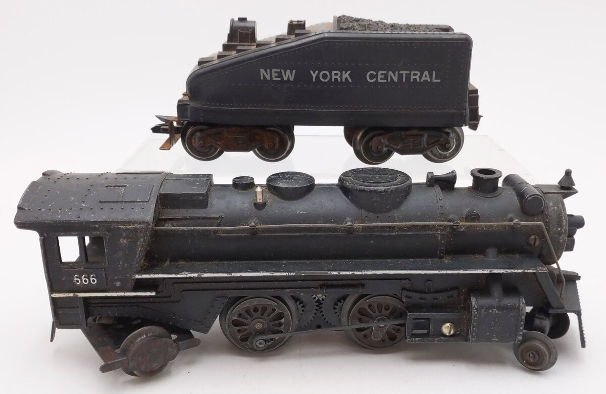 Marx 666 Vintage O 2-4-2 Diecast Steam Locomotive & New York Central Tender