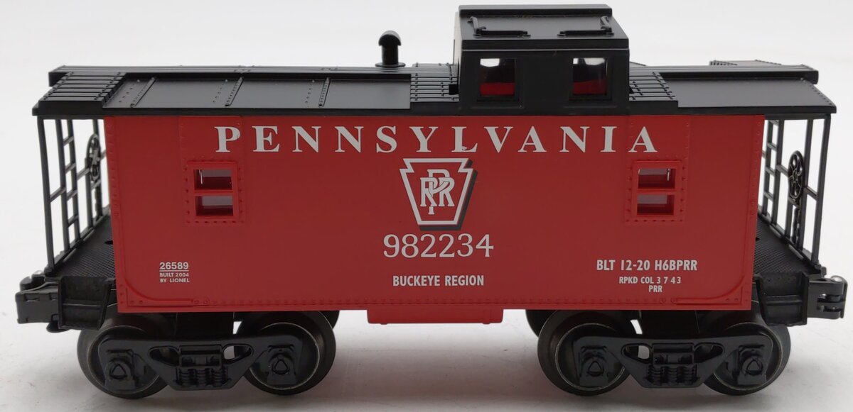 Lionel 6-26589 O Scale Pennsylvania Caboose #982234 LN