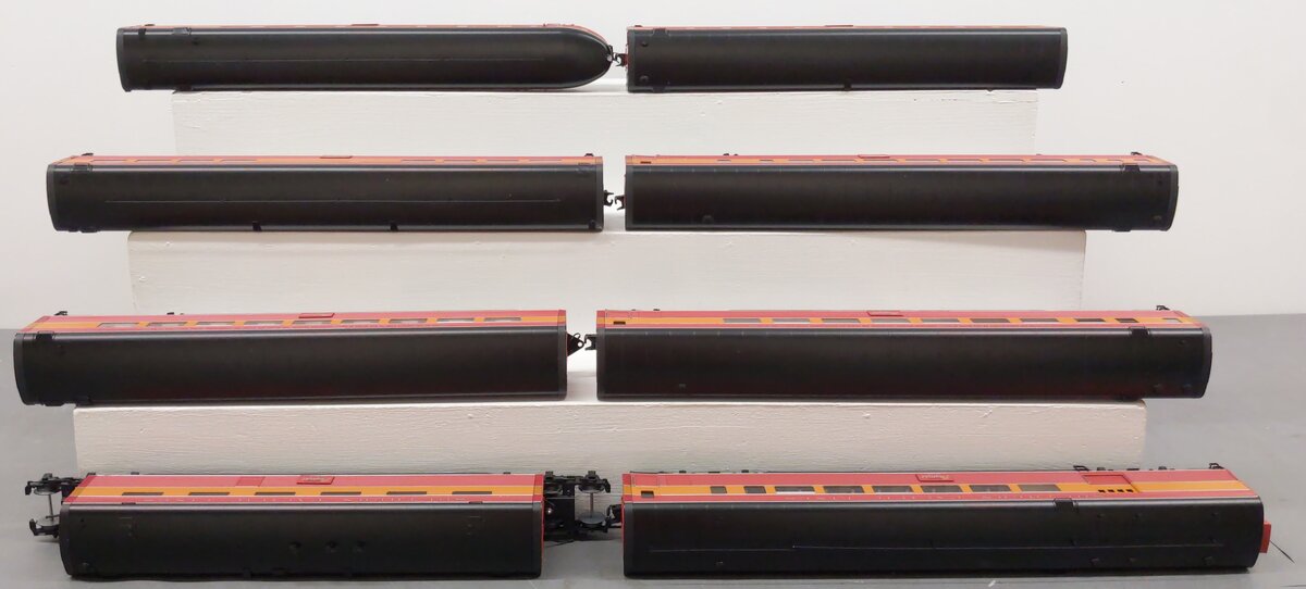 Golden Gate Depot O Gauge Aluminum Southern Pacific Daylight 8 Passenger Car Set EX/Box