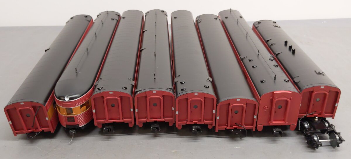 Golden Gate Depot O Gauge Aluminum Southern Pacific Daylight 8 Passenger Car Set EX/Box