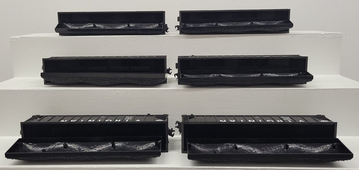 MTH 20-90095 O Virginian Premier 4-Bay Hopper Car Set (Set of 6) EX
