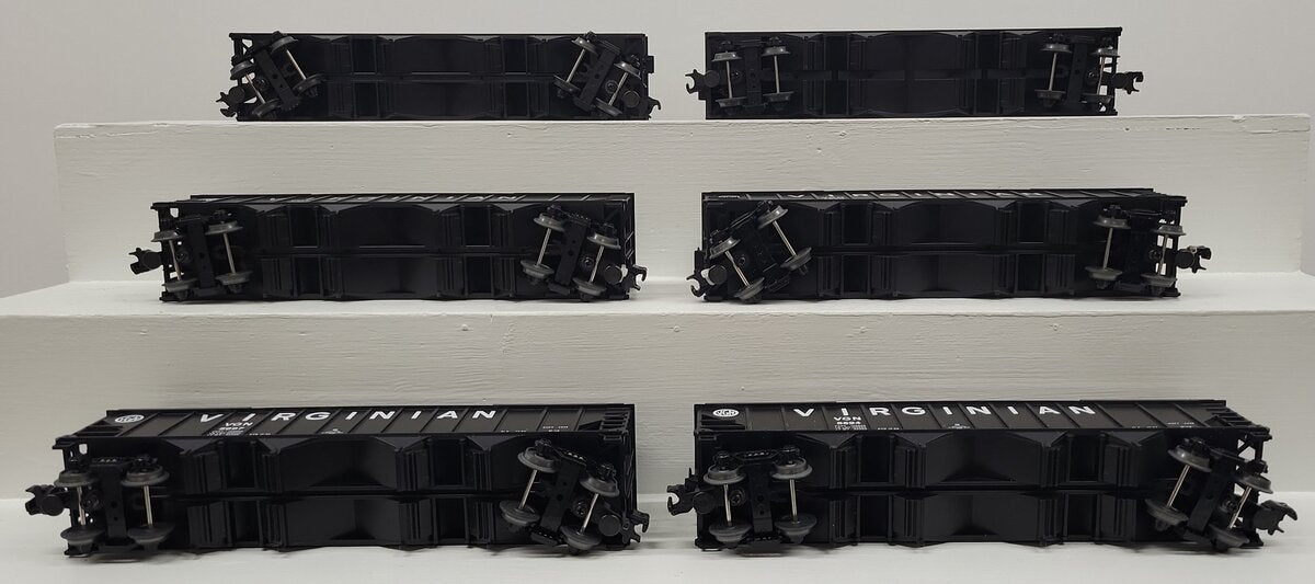 MTH 20-90095 O Virginian Premier 4-Bay Hopper Car Set (Set of 6) EX