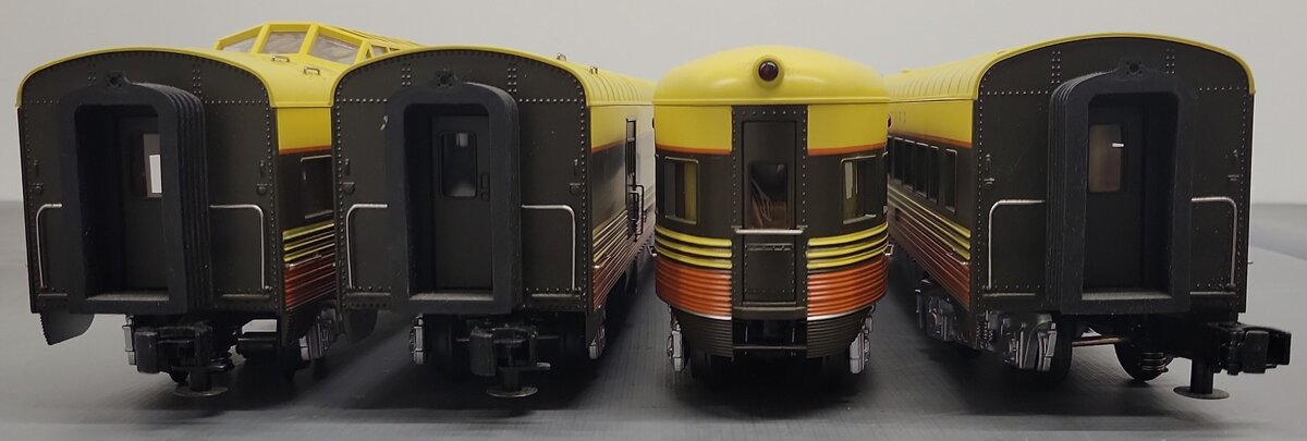 MTH 30-68008 O Gauge Seaboard 60' Streamlined 4 Car Passenger Set EX