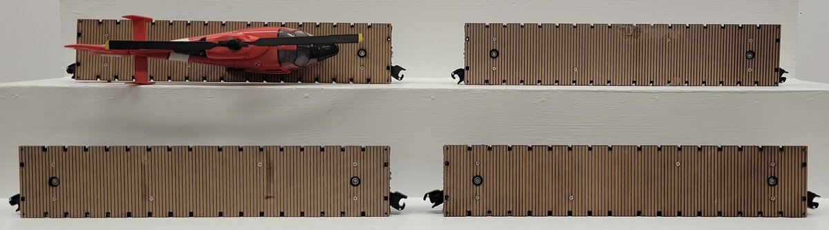 O Gauge Assorted Flatcars: 6184, 6596, 02930, 6595 [4] VG
