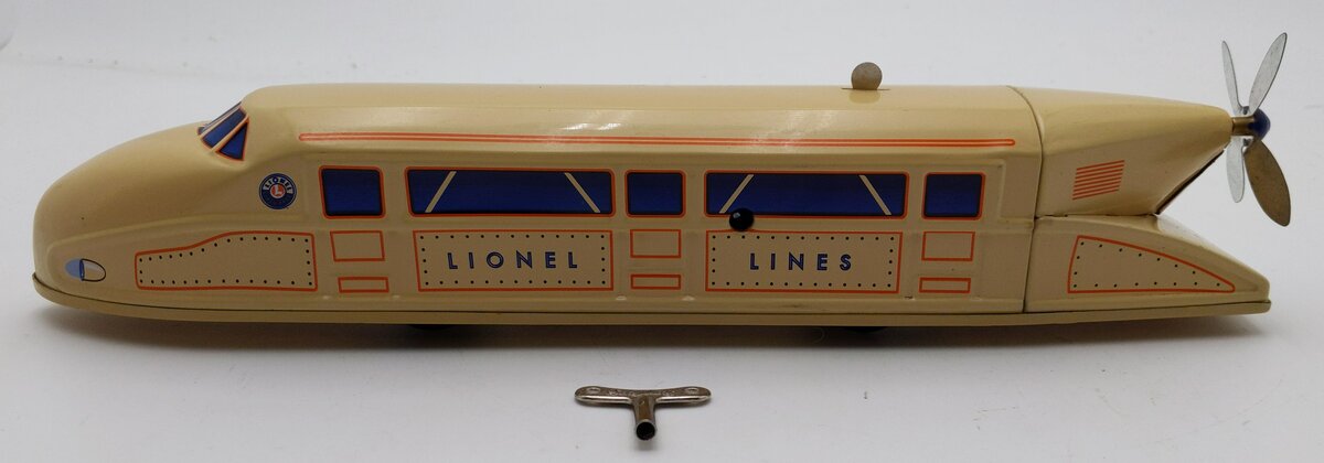 Lionel 6-21060 O Gauge Schylling Wind-Up Rail Zeppelin w/ Propeller EX