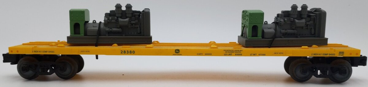 Lionel 2028380 John Deere Flatcar with Generators EX