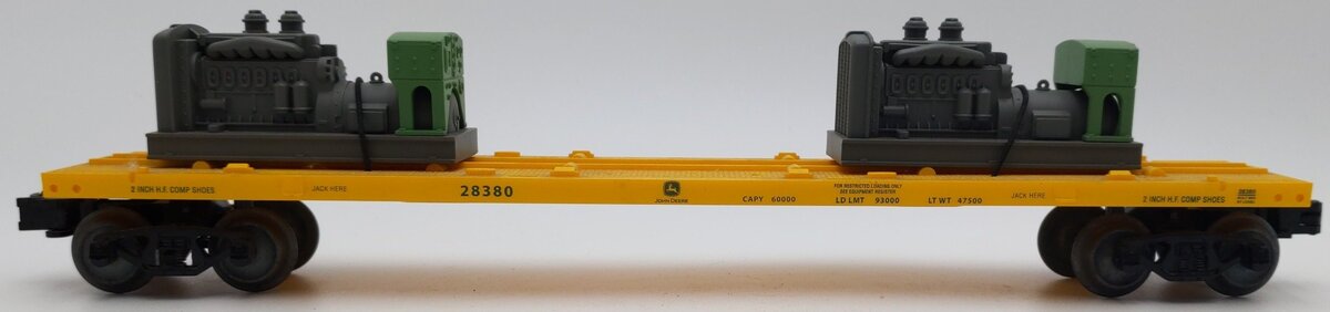 Lionel 2028380 John Deere Flatcar with Generators EX