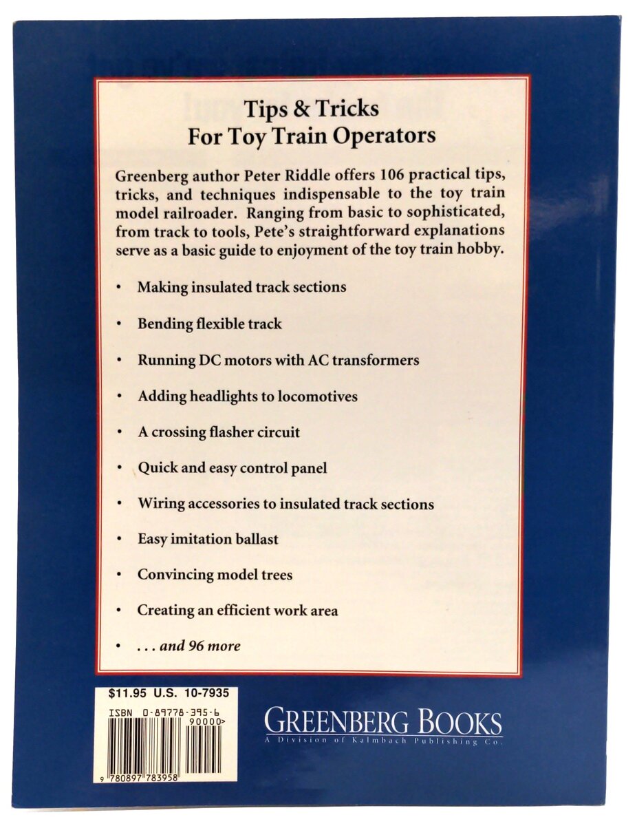 Greenberg Books Tips And Tricks For Toy Train Operators LN