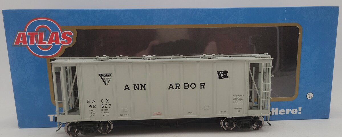 Atlas 3002057-2 O Scale Ann Arbor 40' Airslide Hopper Car #42627 (2-Rail) EX/Box