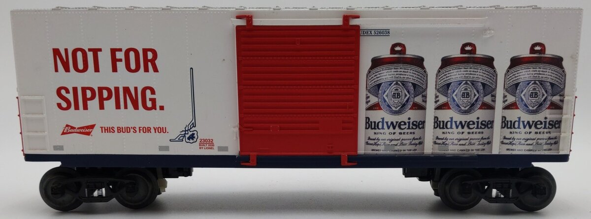 Lionel 2023030 O Gauge Budweiser Boxcar #23032 EX