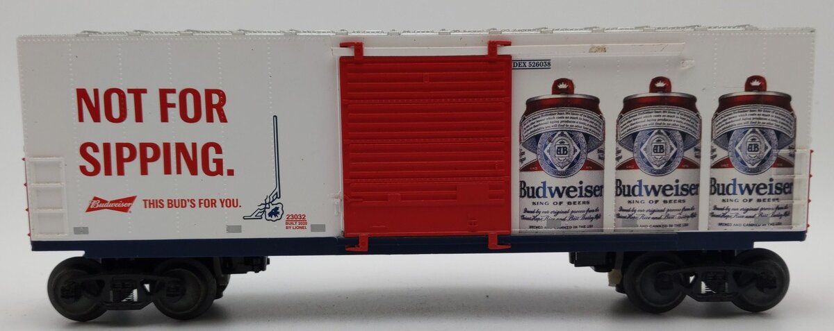 Lionel 2023030 O Gauge Budweiser Boxcar #23032 EX