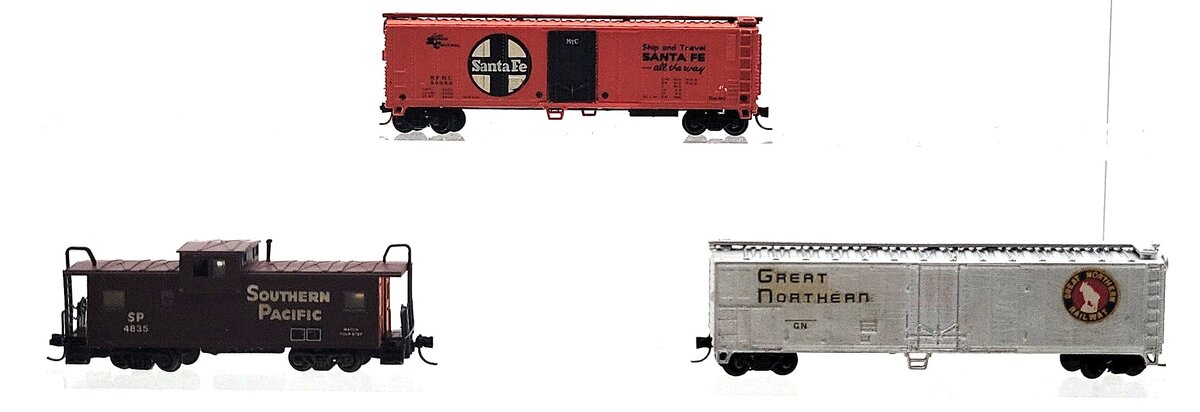 Con-Cor, Bachmann, & Atlas N Scale Assorted Freight Cars: 4835, 55360, GN [3] EX
