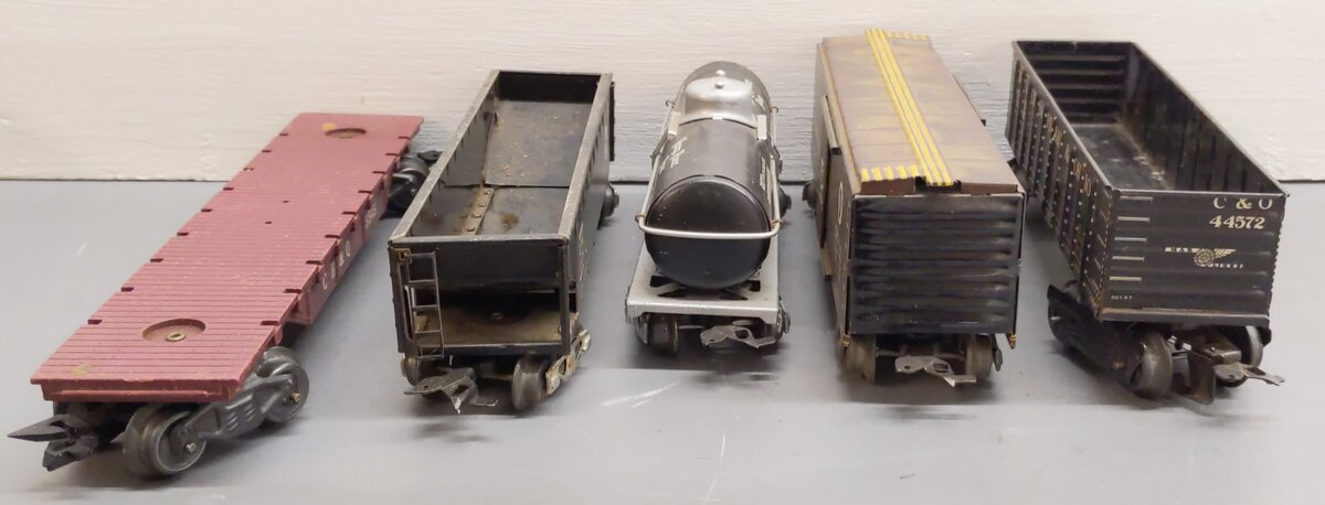 Marx/Other Prewar O Gauge Custom Freight Cars #5545,70311,13079,44572 [5] VG