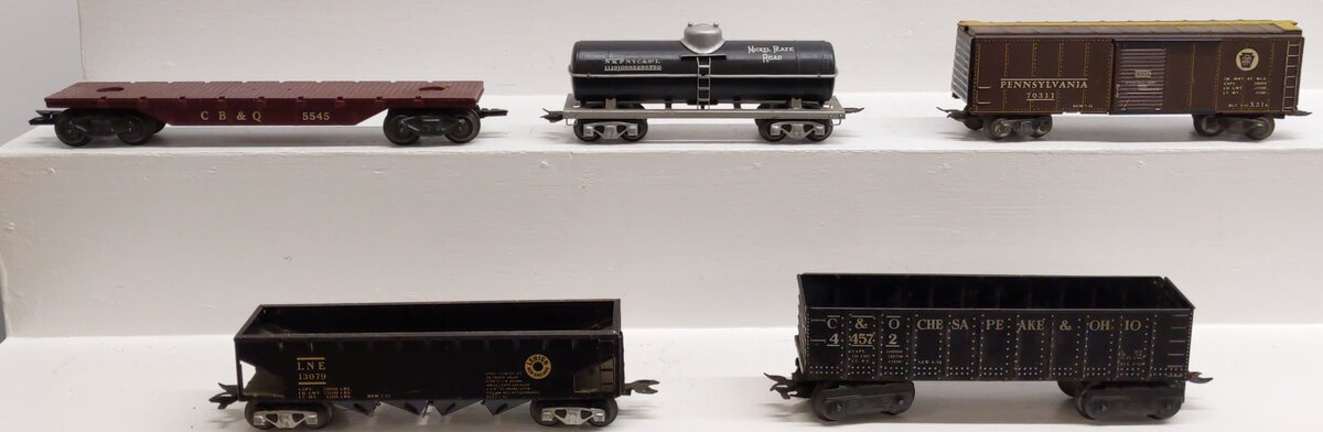 Marx/Other Prewar O Gauge Custom Freight Cars #5545,70311,13079,44572 [5] VG