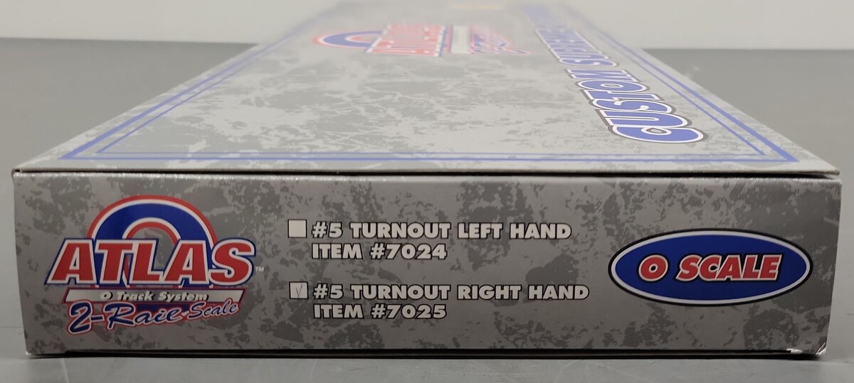 Atlas 7025 O Solid Nickel Silver Code 148 #5 Right Hand Switch Turnout EX/Box